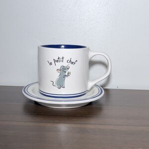 Rae Dunn Disney Pixar Ratatouille Ceramic Mug & Plate  Le Petit Chef Brand NEW